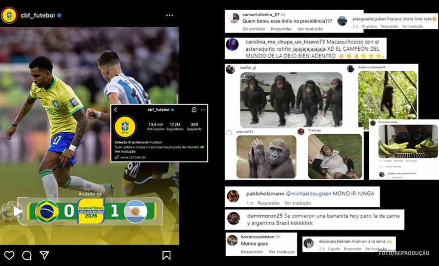 CBF recebe ataques racistas após derrotas para Argentina