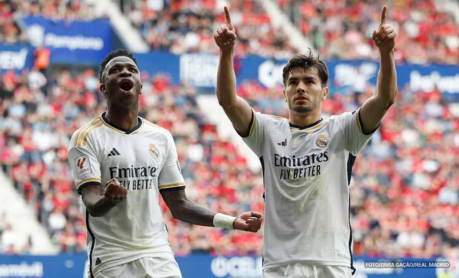 Real Madrid bate Osasuna em jogo de seis gols e destaque de Vinicius Junior
