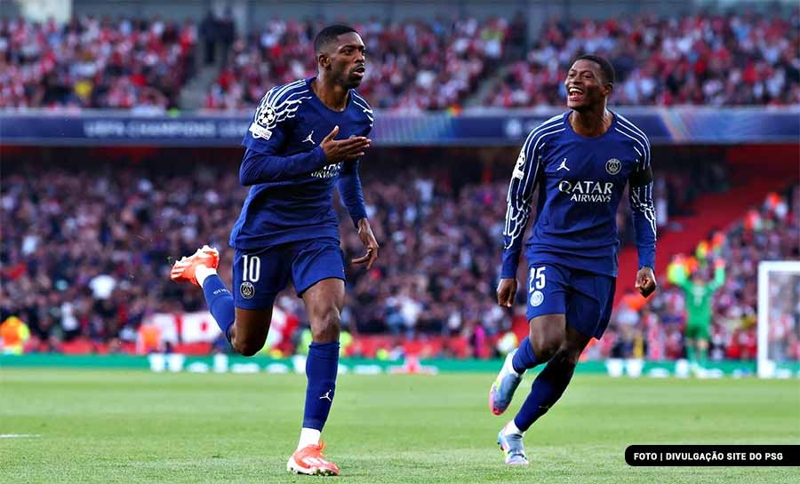 Champions League: Dembélé marca no início, e PSG bate Arsenal em Londres